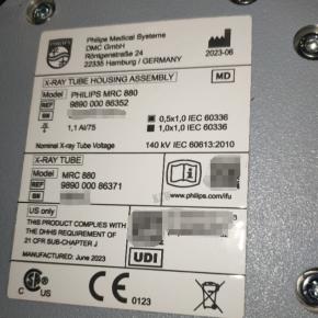 For Sale 989000086352 PHILIPS MRC 880 X-RAY TUBE